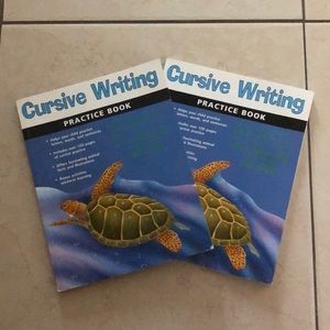 2 cursive writing books